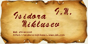 Isidora Miklušev vizit kartica